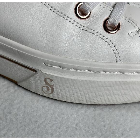 Skechers Snoop Dogg Sneaker Women 8.5 Pink White Leather Slip Ins Hands Free - Picture 6 of 10